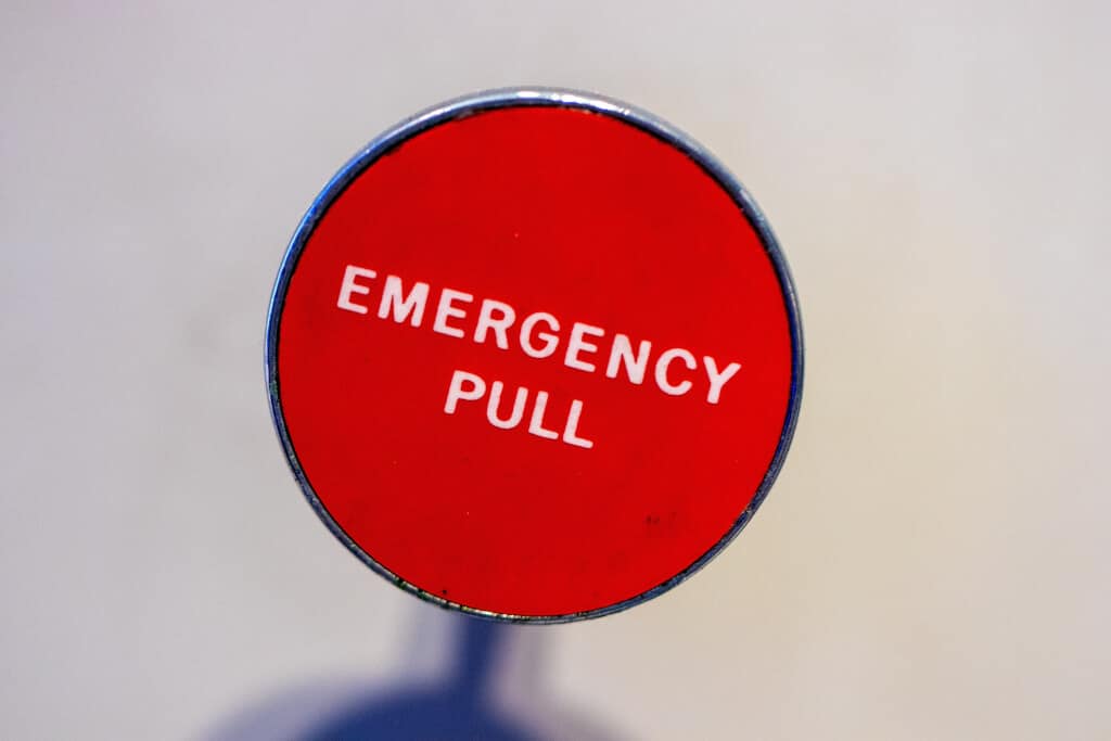 Crisis comms, emergency button