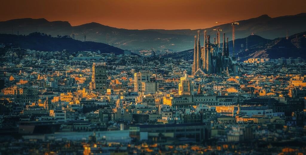 Barcelona city skyline