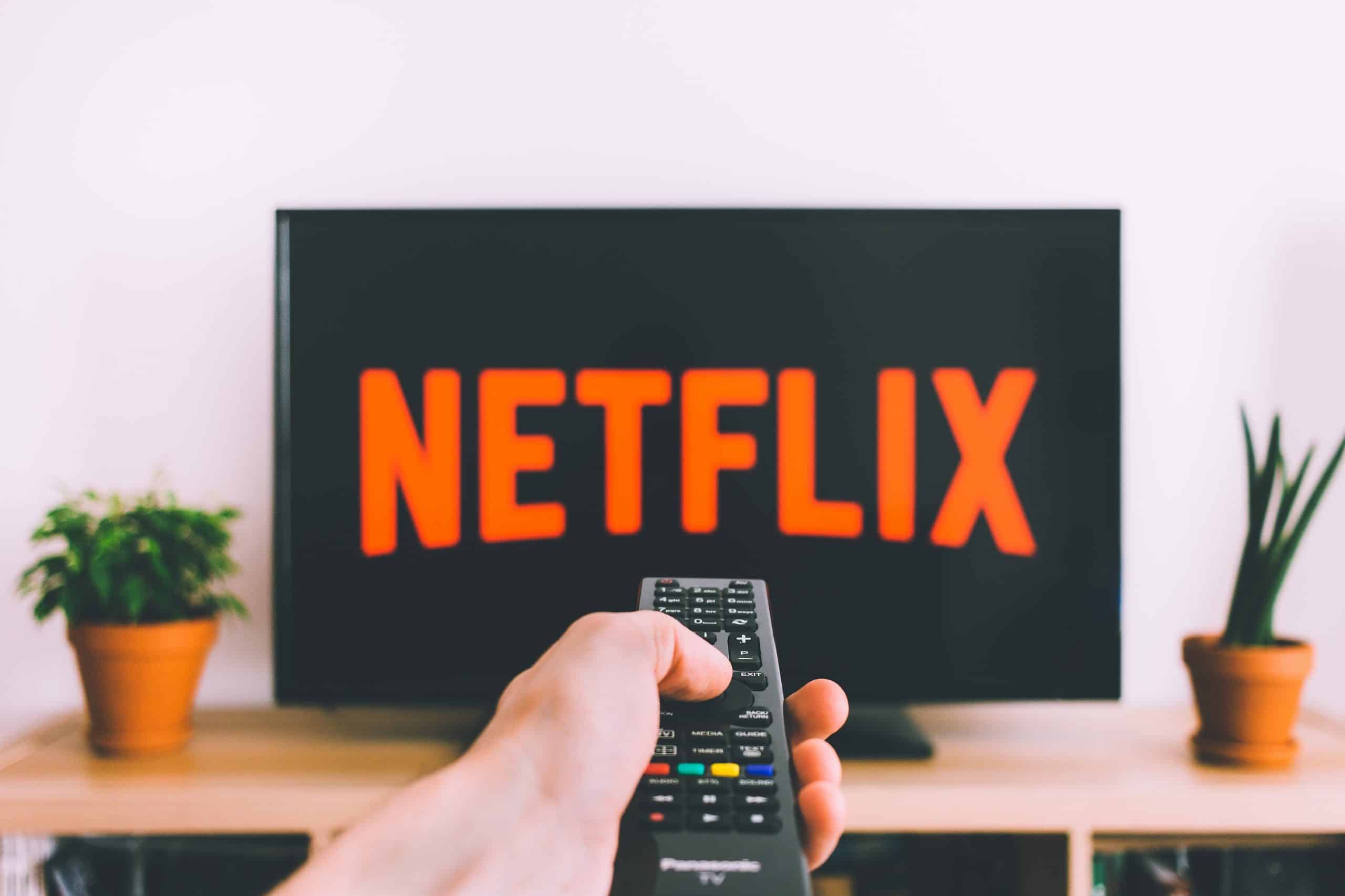 TV screen showing Netflix