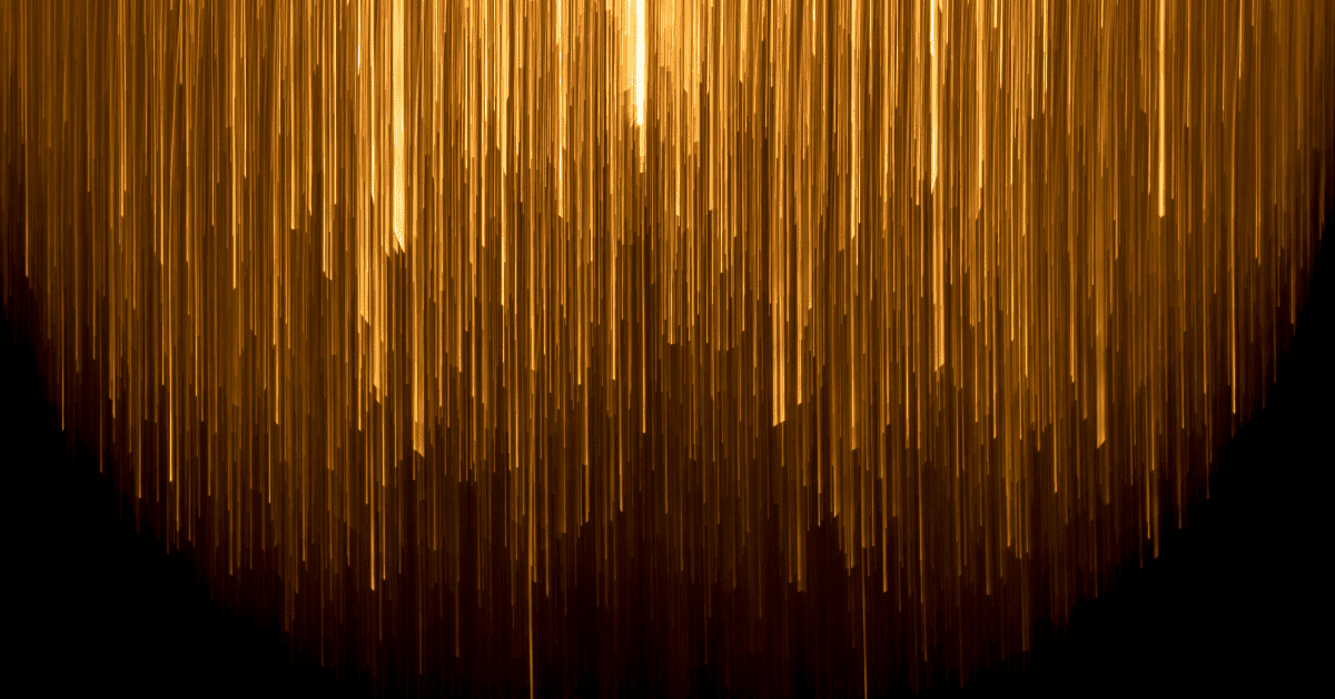 Abstract image of light strands travelling