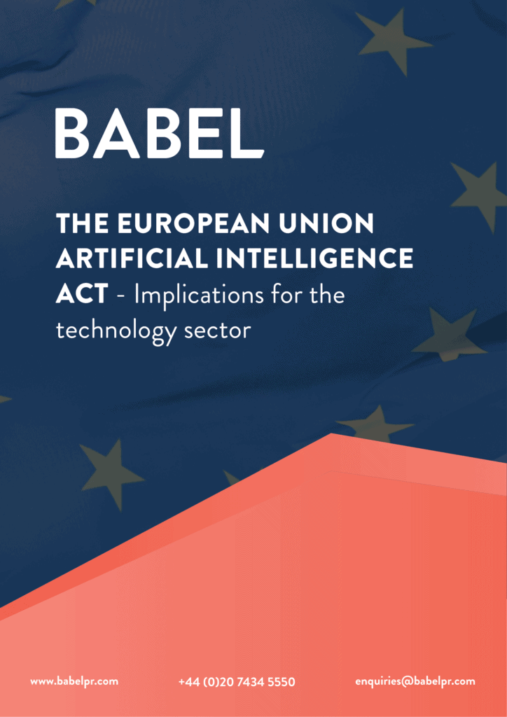 The title page of whitepaper - The European Union Artificial intelligence act - implications for the technology sector