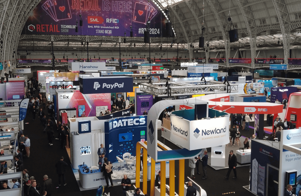 The show floor of retail tech show 2024, London 