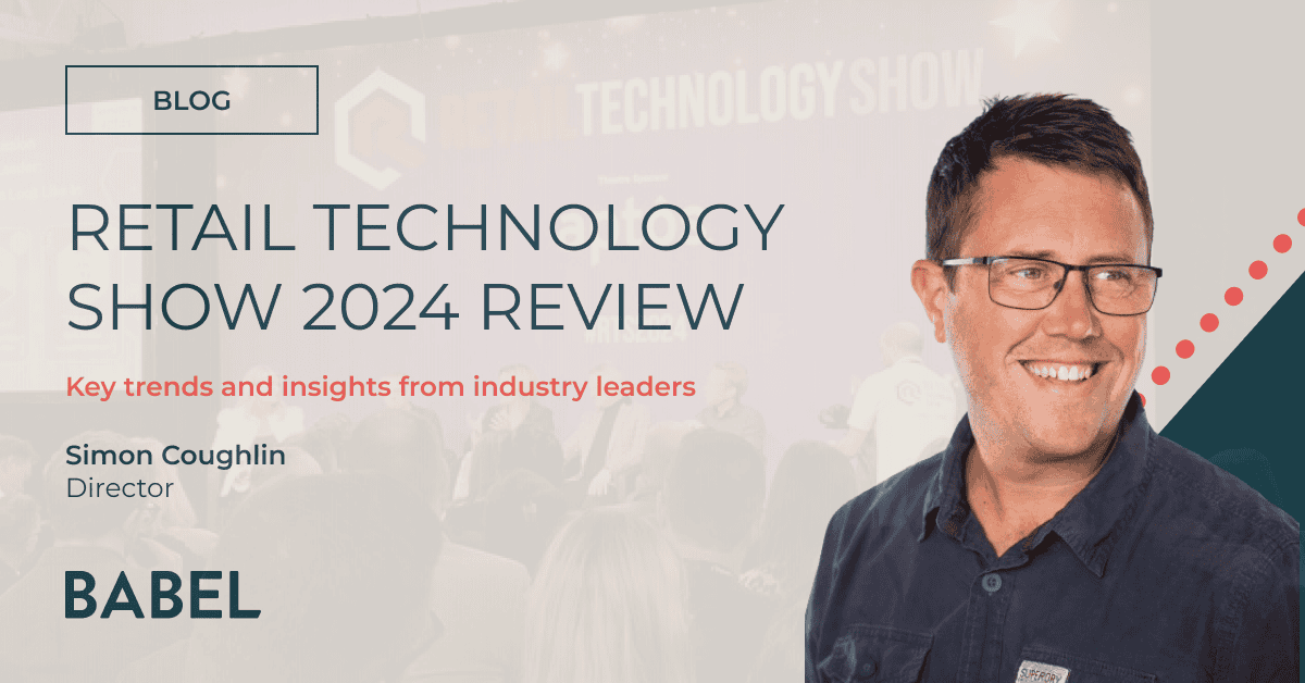 A talk taking place at retail tech show 2024, London